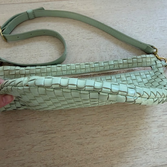 Clare V Grande Fanny Woven Checker Bag in Mist - Picture 5 of 6